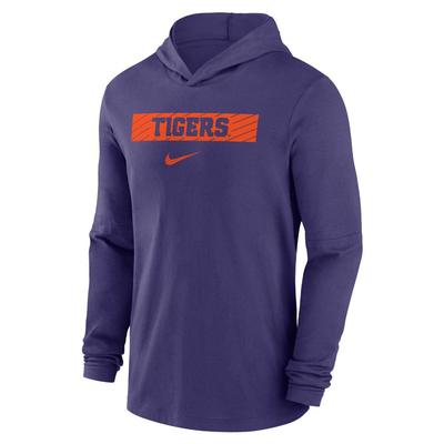 Clemson Nike Dri-Fit Lightweight Hoodie Top ORCHID