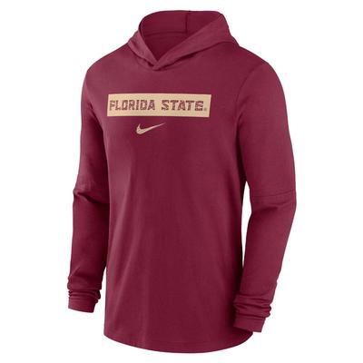 Florida State Nike Dri-Fit Lightweight Hoodie Top MAROON