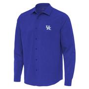  Kentucky Antigua Exposure Long Sleeve Woven Shirt