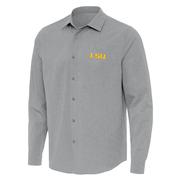  Lsu Antigua Exposure Long Sleeve Woven Shirt