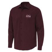  Mississippi State Antigua Exposure Long Sleeve Woven Shirt