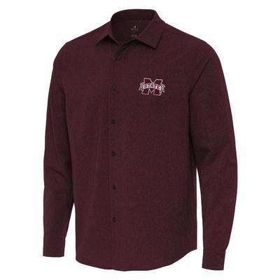 Mississippi State Antigua Exposure Long Sleeve Woven Shirt