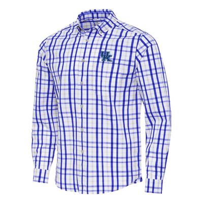 Kentucky Antigua Tending 2 Long Sleeve Woven Shirt