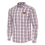  Virginia Tech Antigua Tending 2 Long Sleeve Woven Shirt