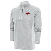  Arkansas Antigua Men's Course 1/4 Zip Pullover