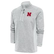  Nebraska Antigua Men's Course 1/4 Zip Pullover