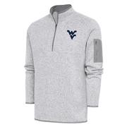  West Virginia Antigua Men's Fortune 1/4 Zip Pullover