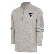  West Virginia Antigua Men's Fortune 1/4 Zip Pullover