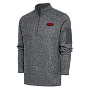  Arkansas Antigua Men's Fortune 1/4 Zip Pullover