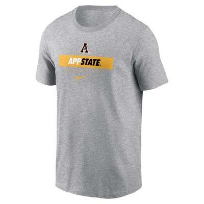 App State Nike Dri-Fit Legend Team Issue Tee DK_GREY_HTHR