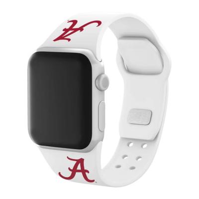 Alabama Apple Watch White Silicone Sport Band 38/40 MM