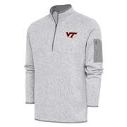  Virginia Tech Antigua Men's Fortune 1/4 Zip Pullover