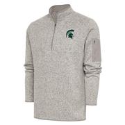  Michigan State Antigua Men's Fortune 1/4 Zip Pullover