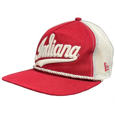 Indiana New Era Golfer Rope Indiana Script Trucker Hat