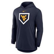  West Virginia Nike Baseball Dri- Fit Hoodie Tee