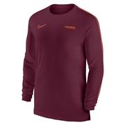  Virginia Tech Nike Dri- Fit Uv Coach Long Sleeve Top