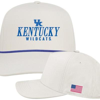 Kentucky Legacy American Flag Caddy Rope Script Snapback Cap