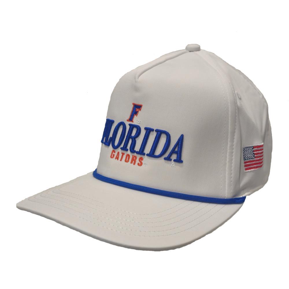 Gators | Florida Legacy American Flag Caddy Rope Script Snapback Cap ...