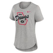  Georgia Nike Women's Triblend Local Tee