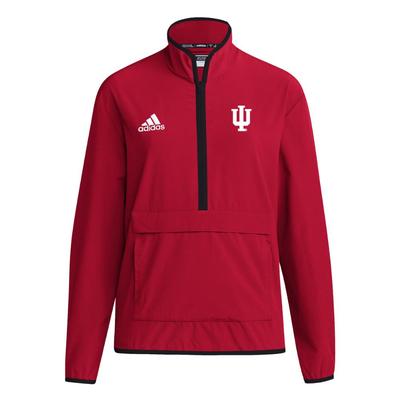 Indiana Adidas Sideline Woven 1/4 Zip Pullover