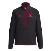  Nebraska Adidas Sideline Woven 1/4 Zip Pullover