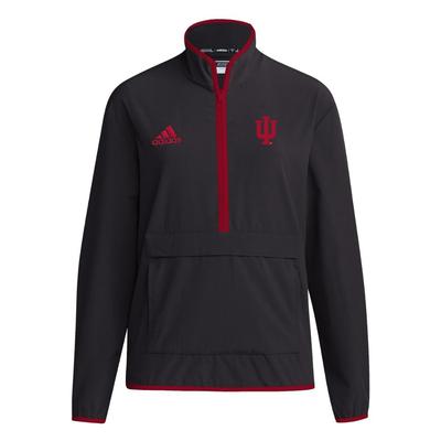 Indiana Adidas Sideline Woven 1/4 Zip Pullover