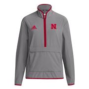  Nebraska Adidas Sideline Woven 1/4 Zip Pullover