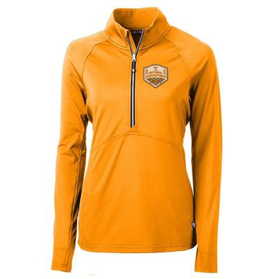 Tennessee Cutter & Buck 2024 NCAA College World Series Nat Champs Women's Eco Knit 1/2 Zip Pullover
