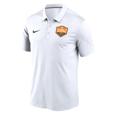 Tennessee Nike 2024 NCAA College World Series Nat Champs Men's Varsity Polo WHITE