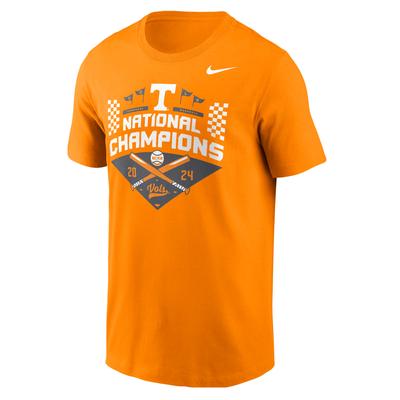 Tennessee Nike 2024 NCAA College World Series Nat Champs Men's Logo Tee