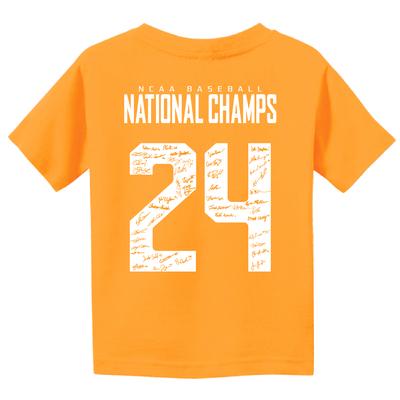 Tennessee 2024 NCAA College World Series Nat Champs Toddler NIL Shirsey Tee