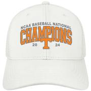  Tennessee 2024 Ncaa College World Series Nat Champs Power T Mid- Pro Snap Hat