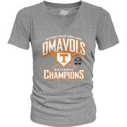  Tennessee 2024 Ncaa College World Series Nat Champs Women's Utility Man Jr V- Neck Tee