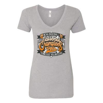 Tennessee 2024 NCAA College World Series Nat Champs Baseball Women's Ideal V-Neck Tee