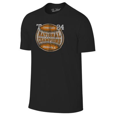 Tennessee 2024 NCAA College World Series Nat Champs Men's Distressed Ball Polyester Tee