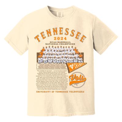 Tennessee 2024 NCAA College World Series Nat Champs Team Roster Tee