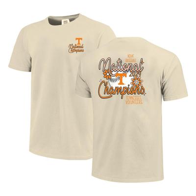 Tennessee Image One 2024 NCAA College World Series Nat Champs Women's Floral Champions Comfort Colors Tee