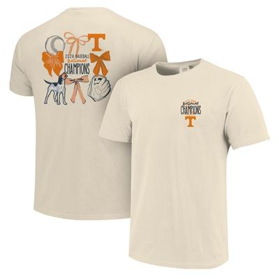 Tennessee Image One 2024 NCAA College World Series Nat Champs Women's Bow Champions Comfort Colors Tee