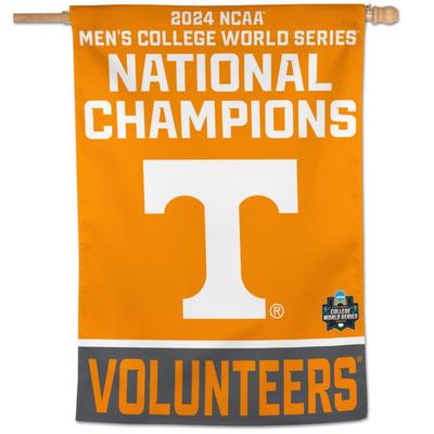 Tennessee 2024 NCAA College World Series Nat Champ 28 x 40 Vertical Flag