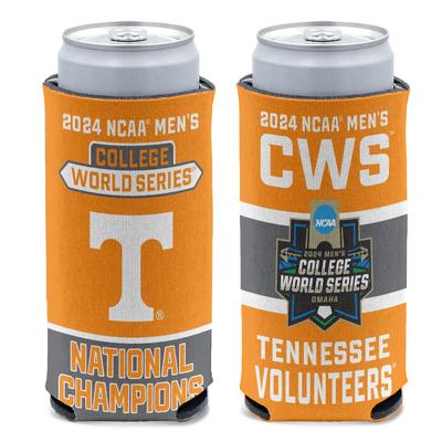 Tennessee 2024 NCAA College World Series Nat Champ 12oz Slim Can Cooler