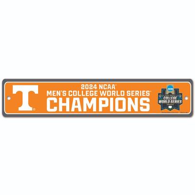 Tennessee 2024 NCAA College World Series Nat 3.75 x 19 Street Sign