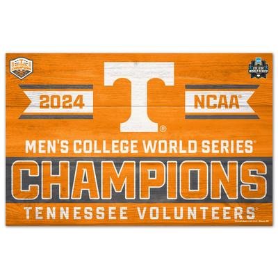 Tennessee 2024 NCAA College World Series Nat 11 x 17 Wood Sign