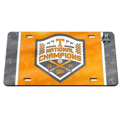 Tennessee 2024 NCAA College World Series Nat Champ License Plate