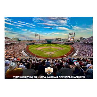 Tennessee 2024 NCAA Baseball Champions College Wall Art Canvas- Charles Schwab Field