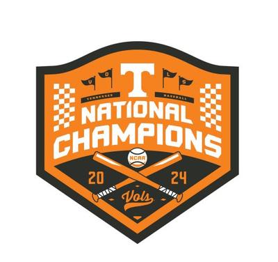 Tennessee 2024 NCAA Baseball National Champions Shield Acrylic Logo - 16