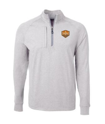 Tennessee Cutter & Buck 2024 NCAA CWS National Champions Men's Big & Tall Adapt Eco Knit Heather 1/4 Zip Pullover