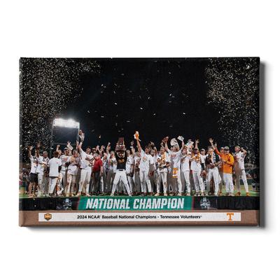 Tennessee 2024 NCAA Baseball Champions College Wall Art Canvas- Baseball Team