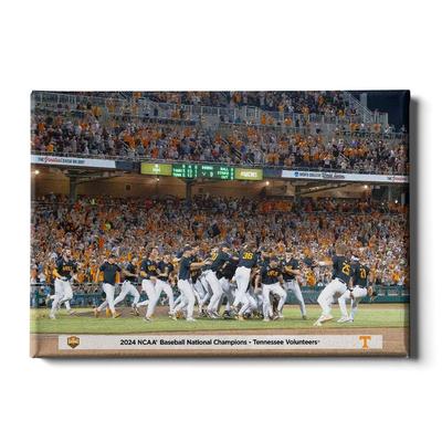 Tennessee 2024 NCAA Baseball Champions College Wall Art Canvas- Moment of Victory 16