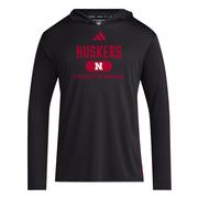  Nebraska Adidas Training Hooded Tee