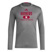  Nebraska Adidas Sideline Training Long Sleeve Tee